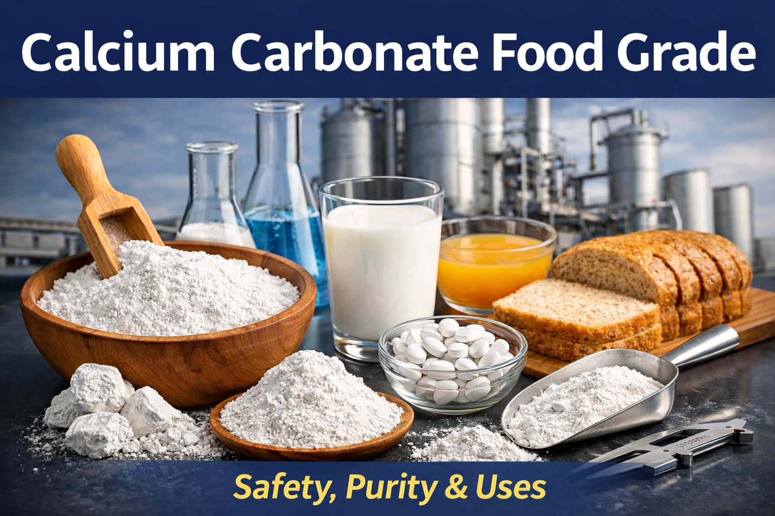 calcium carbonate food grade powder